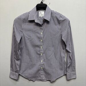 Rochelle Behrens Women The Shirt Button Down Top Size Small Stripes D123 -7